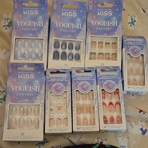Kiss and imPRESS Nail Sets - Blue, White, Red Designs. Price For ALL!